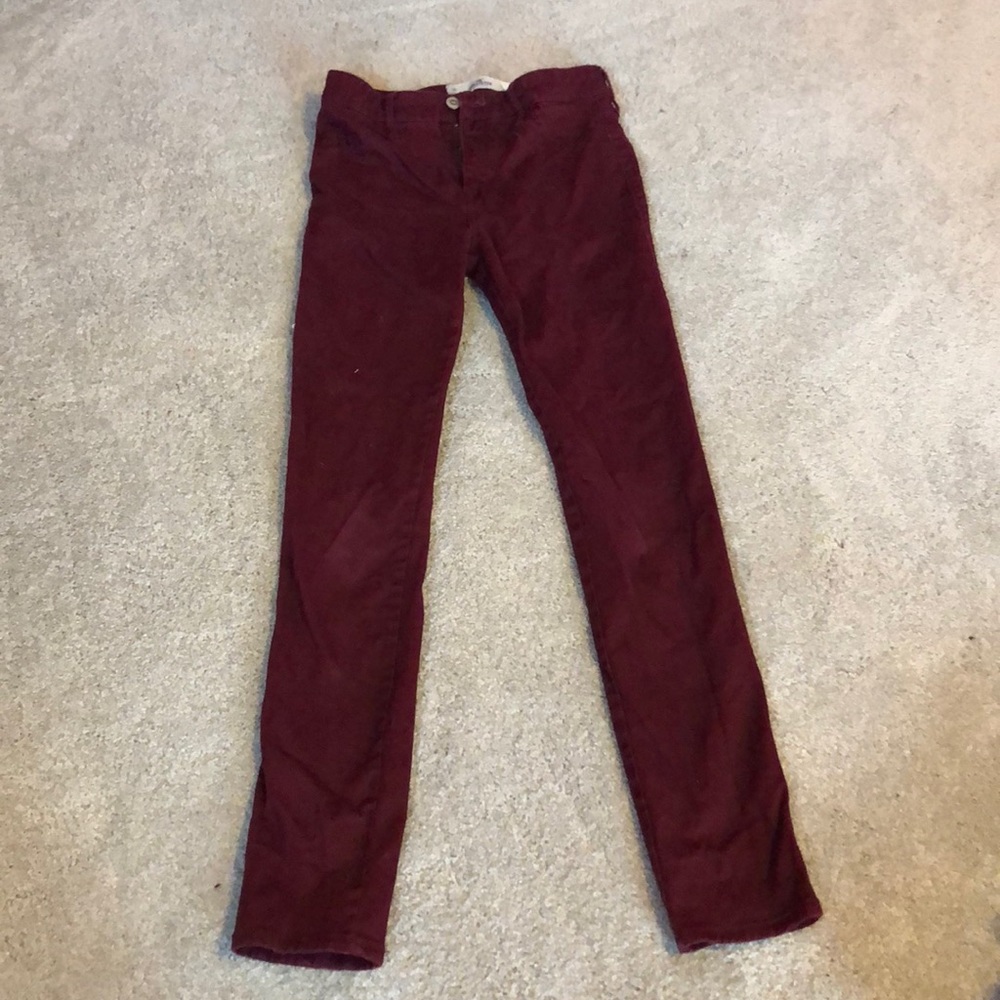 Marroon skinny jeans